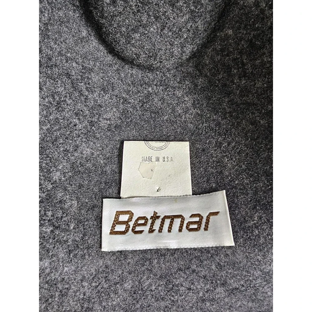 Betmar Medium Vintage Wool Gray Felt Hat Union Made USA